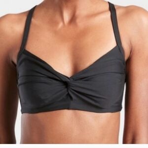 Nwt Athleta Sz 36 B/c Twist Up Bikini Top Black
